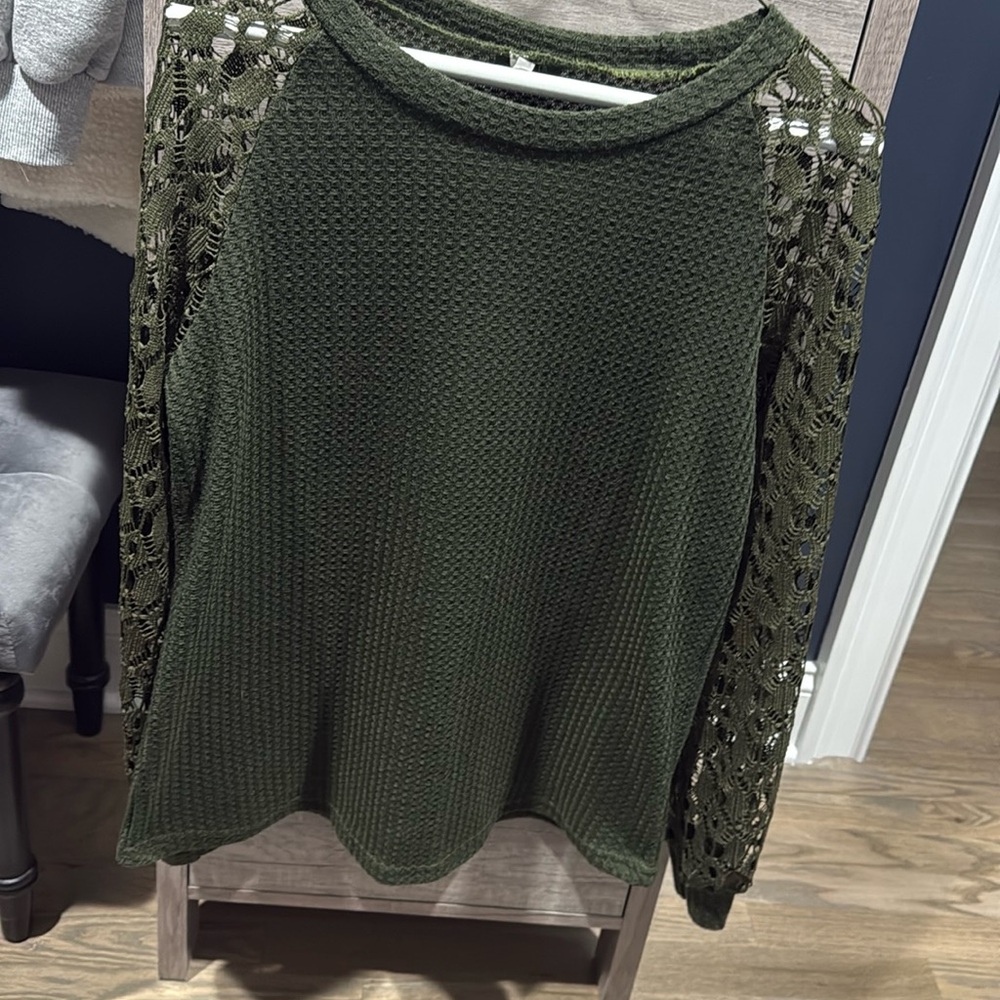 Crochet waffle top